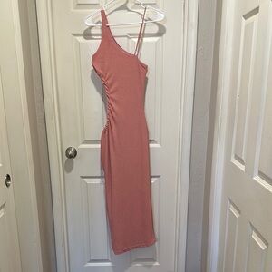 Fashion Nova Pink One Shoulder Bodycon Dress